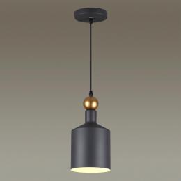 Odeon light 4085/1 PENDANT ODL19 377 темн.серый/золотой Подвес Е27 1*40W 220V BOLLI  - 5 купить